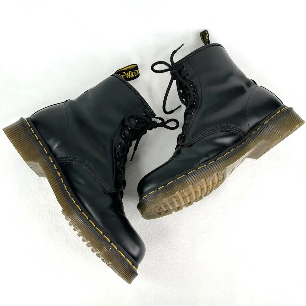 Dr. Martens 1460 Smooth Leather Black Lace Up Boots EU41 W9 M8 UK7